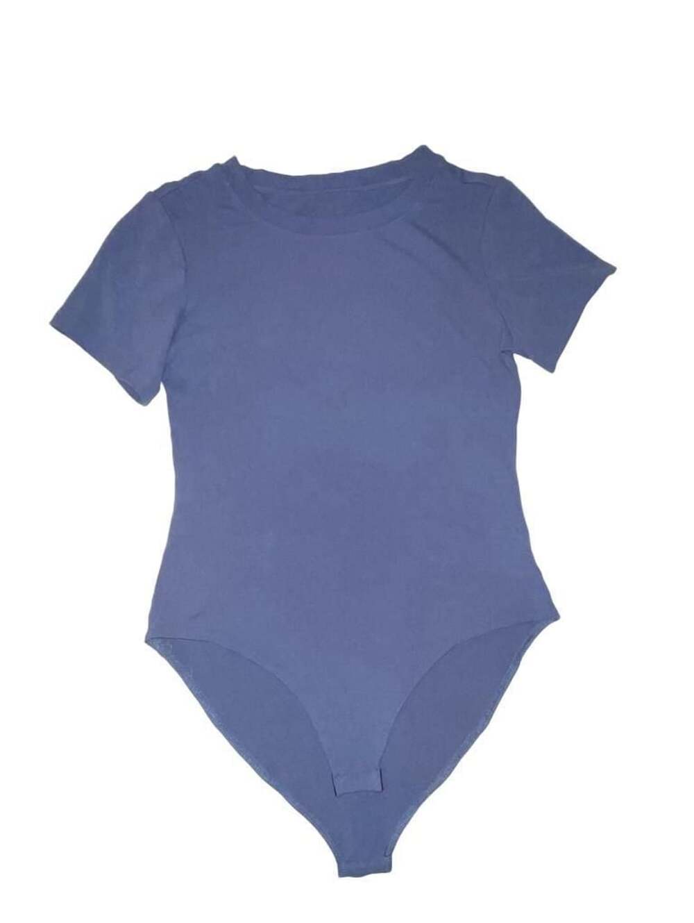 Unbranded Women's Short Sleeve Crewneck Bodysuit Blue Size M
